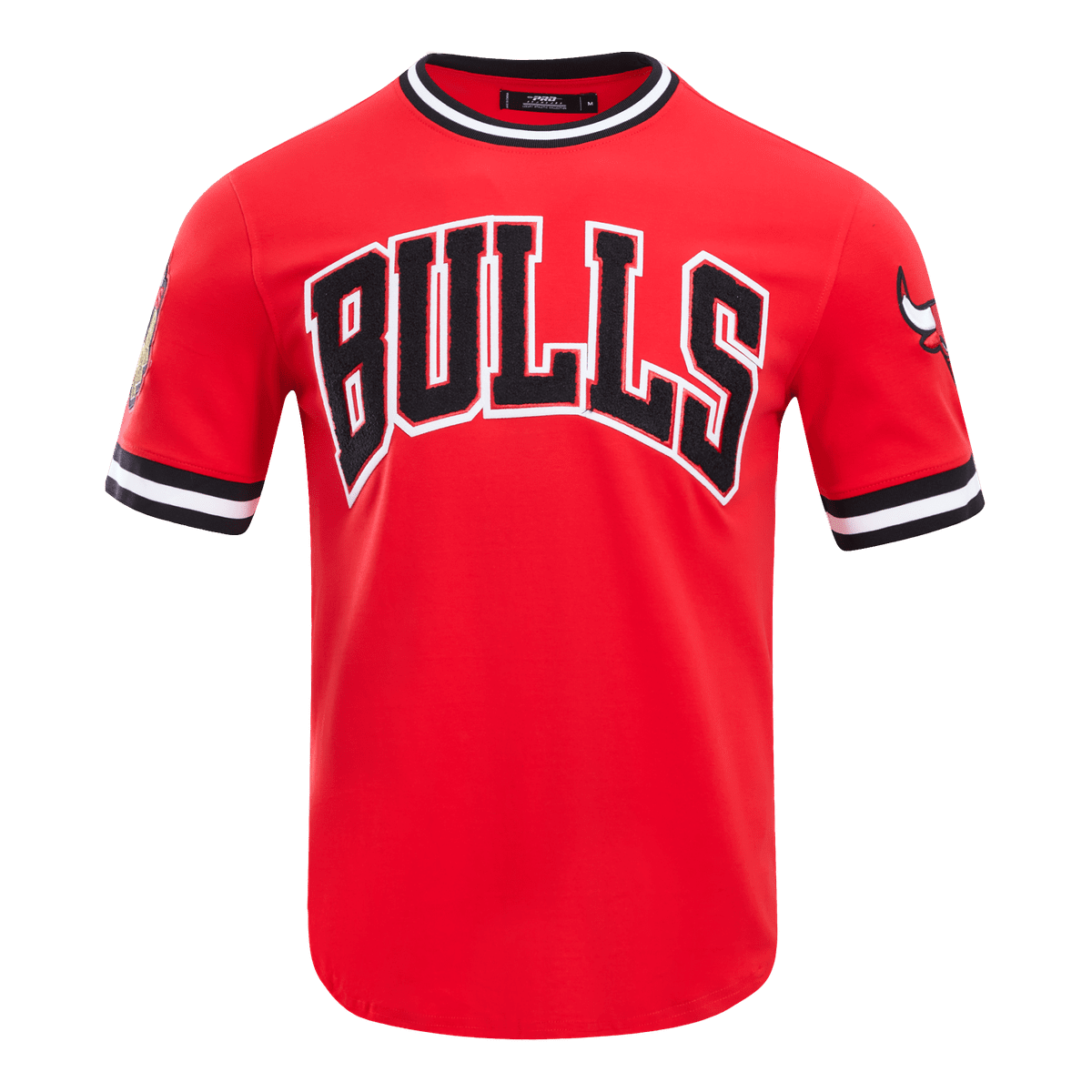 NBA CHICAGO BULLS CLASSIC CHENILLE T-SHIRT POUR HOMME (ROUGE)