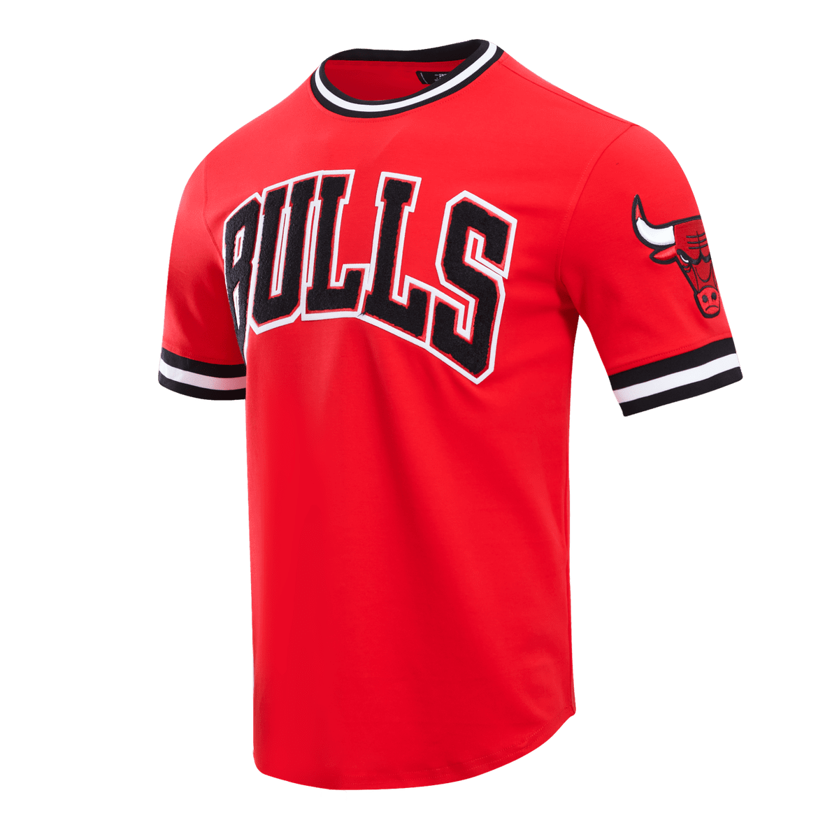 NBA CHICAGO BULLS CLASSIC CHENILLE T-SHIRT POUR HOMME (ROUGE)
