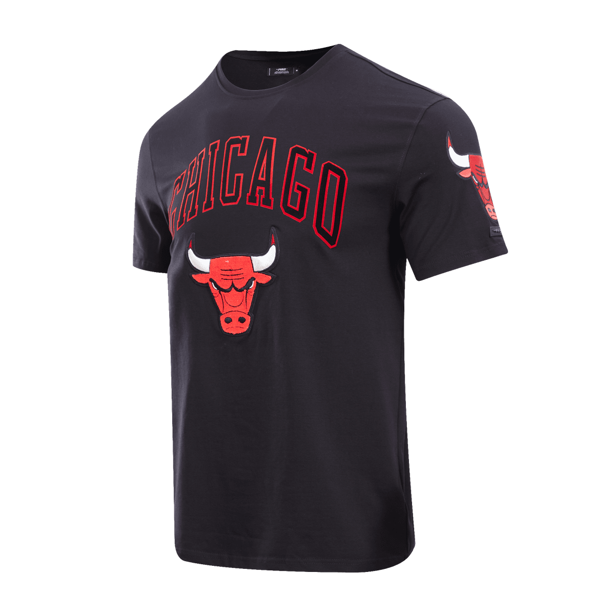 NBA CHICAGO BULLS CLASSIC BRISTLE T-SHIRT POUR HOMME (NOIR)