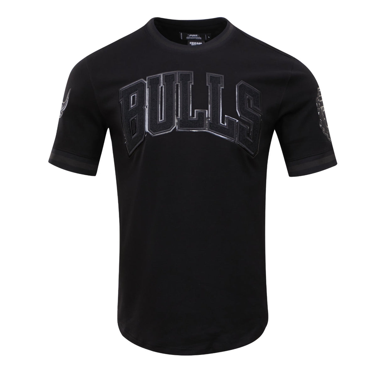 NBA CHICAGO BULLS TRIPLE BLACK PRO TEAM MEN'S TAPING TEE (BLACK)