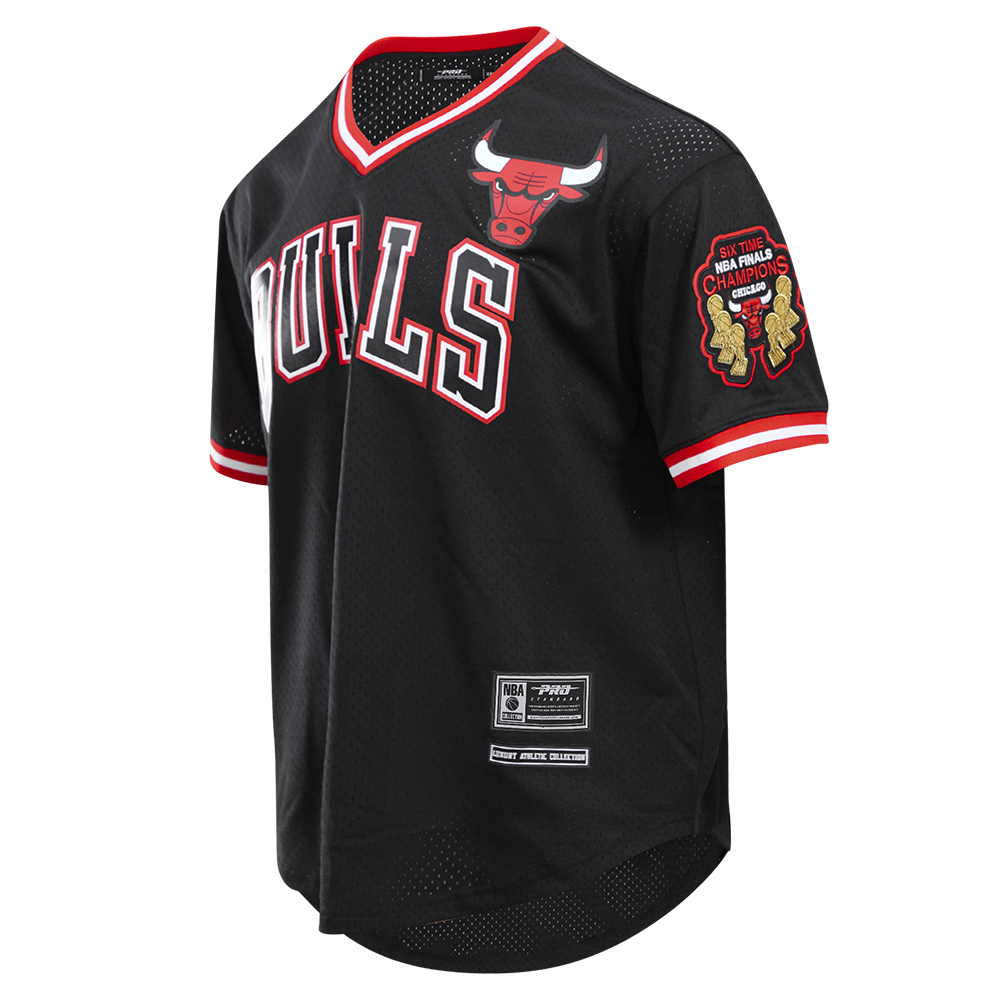 NBA CHICAGO BULLS LOGO MESH MEN'S PRO TEAM (BLACK)