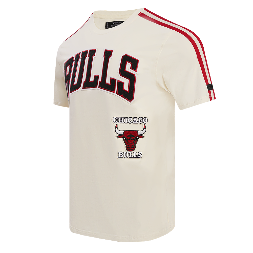 NBA CHICAGO BULLS RETRO CLASSIC MEN'S STRIPED TEE (EGGSHELL/ RED)