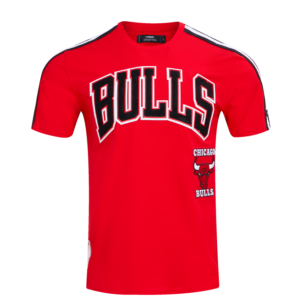 NBA CHICAGO BULLS RETRO CLASSIC MEN'S STRIPED TEE (RED/BLACK)