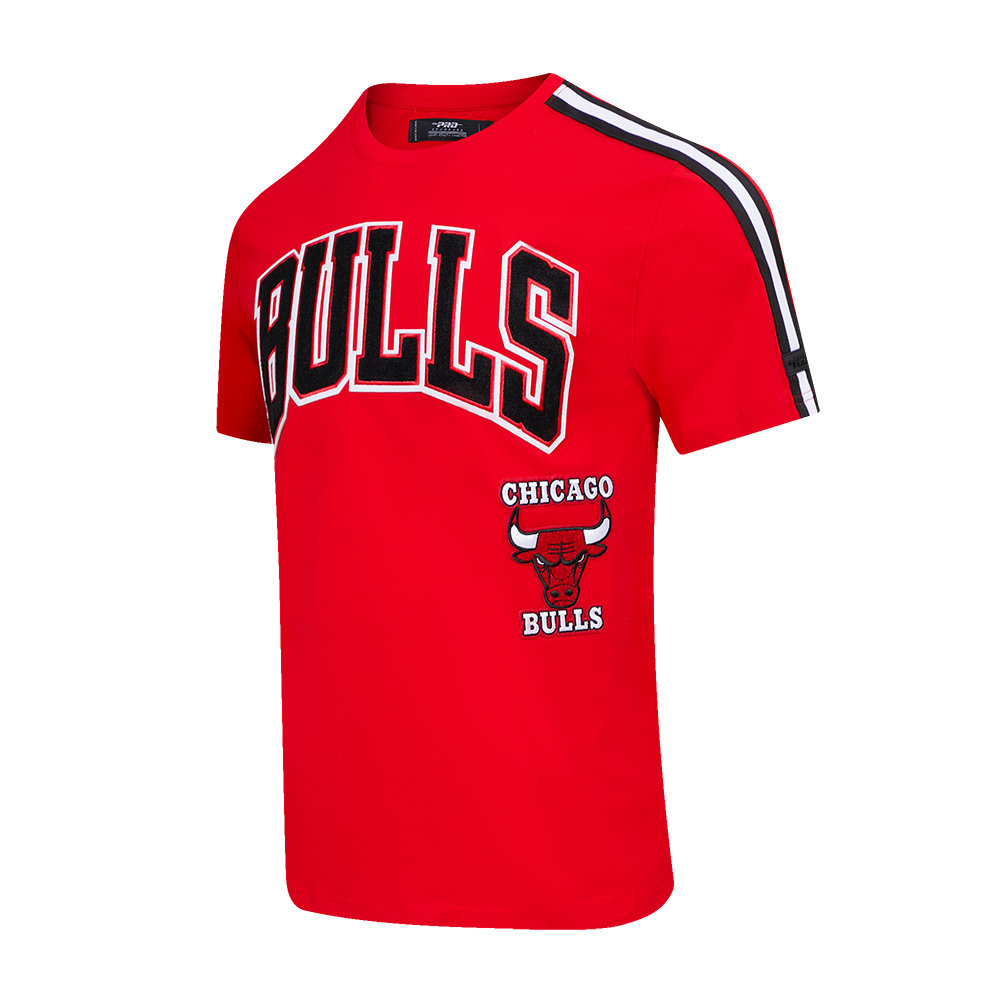 NBA CHICAGO BULLS RETRO CLASSIC MEN'S STRIPED TEE (RED/BLACK)