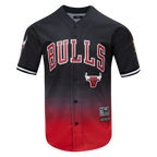 NBA CHICAGO BULLS TEAM MEN'S MESH BUTTON DOWN JERSEY (BLACK/RED)