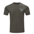 NBA CHICAGO BULLS NEUTRAL T-SHIRT À ÉPAULES TOMBANTES POUR HOMME (TAUPE FONCÉ)