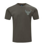 NBA CHICAGO BULLS NEUTRAL T-SHIRT À ÉPAULES TOMBANTES POUR HOMME (TAUPE FONCÉ)