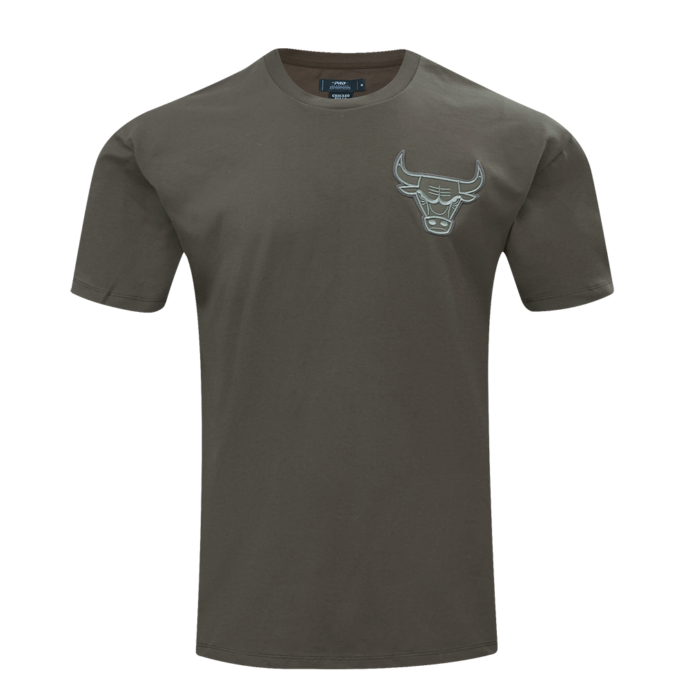 NBA CHICAGO BULLS NEUTRAL T-SHIRT À ÉPAULES TOMBANTES POUR HOMME (TAUPE FONCÉ)