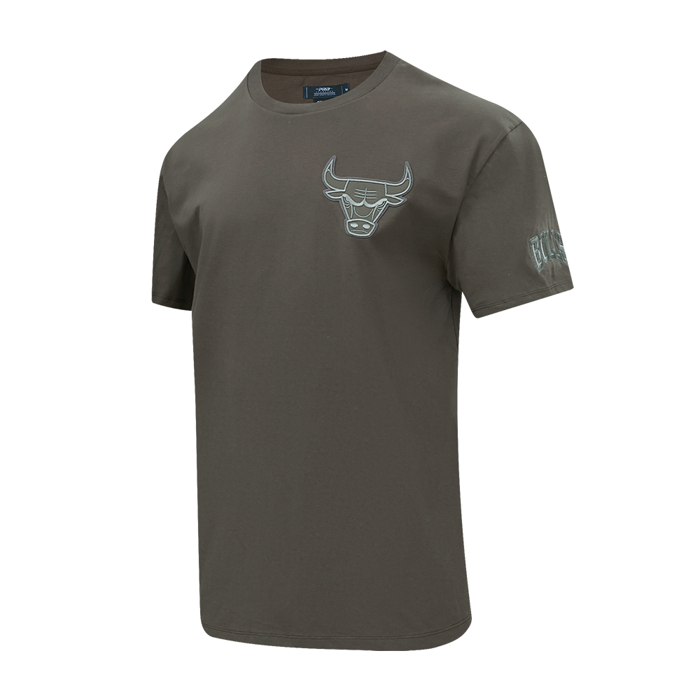 NBA CHICAGO BULLS NEUTRAL T-SHIRT À ÉPAULES TOMBANTES POUR HOMME (TAUPE FONCÉ)