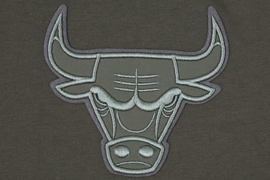 NBA CHICAGO BULLS NEUTRAL T-SHIRT À ÉPAULES TOMBANTES POUR HOMME (TAUPE FONCÉ)