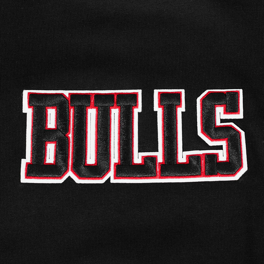 NBA CHICAGO BULLS WINGSPAN MEN'S DROP SHOULDER LS TEE (BLACK)