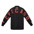 NBA CHICAGO BULLS WINGSPAN MEN'S DROP SHOULDER LS TEE (BLACK)