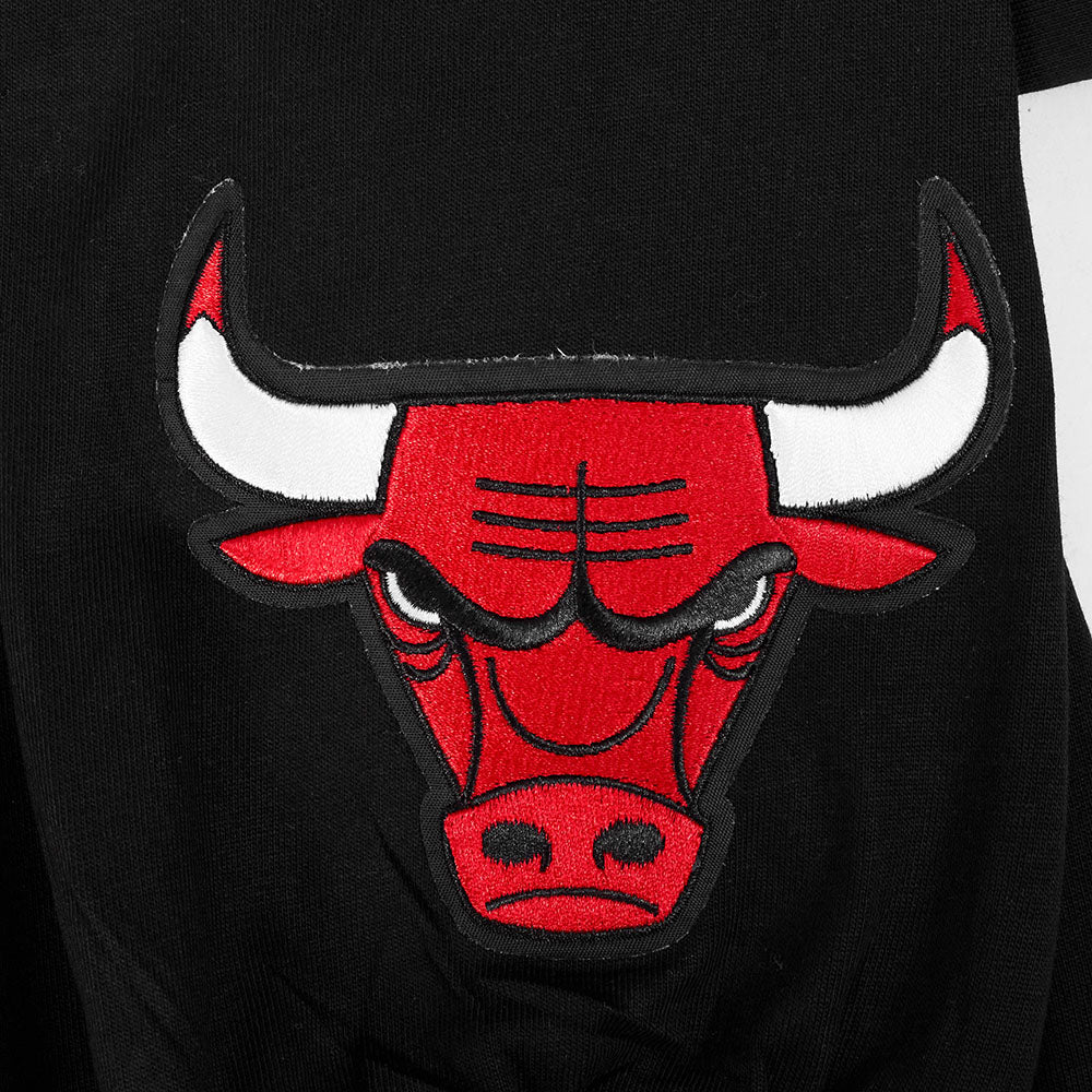 NBA CHICAGO BULLS WINGSPAN MEN'S DROP SHOULDER LS TEE (BLACK)