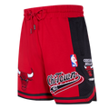 NBA CHICAGO BULLS SCRIPT TAIL MEN'S DOUBLE KNIT 2.0 SHORT (RED/BLACK)