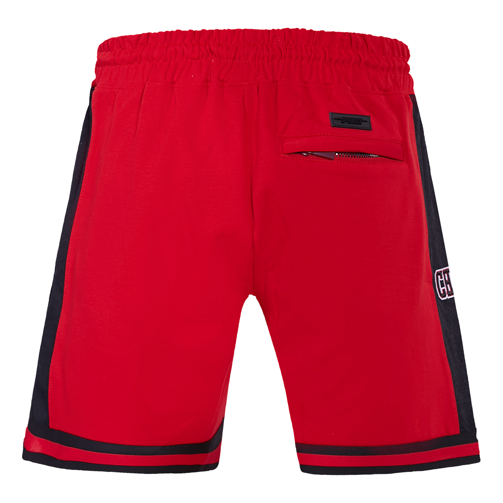 NBA CHICAGO BULLS SCRIPT TAIL MEN'S DOUBLE KNIT 2.0 SHORT (RED/BLACK)