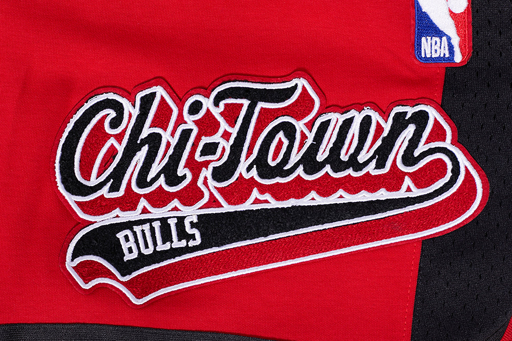 NBA CHICAGO BULLS SCRIPT TAIL MEN'S DOUBLE KNIT 2.0 SHORT (RED/BLACK)