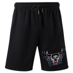 NBA CHICAGO BULLS ECHO LOGO MEN'S FLEECE SHORT (BLACK)