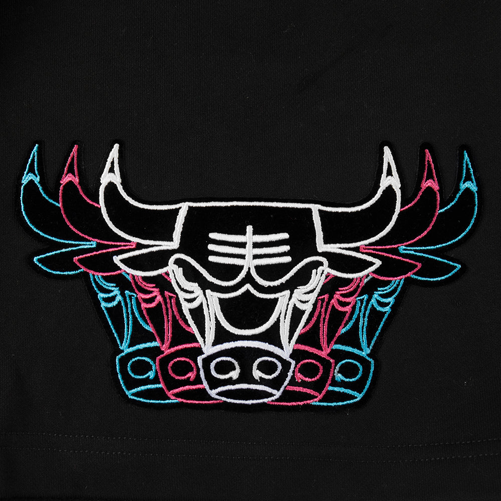 NBA CHICAGO BULLS ECHO LOGO MEN'S FLEECE SHORT (BLACK)