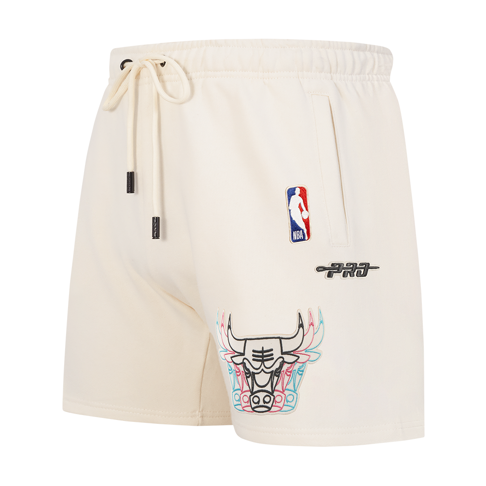 NBA CHICAGO BULLS ECHO LOGO MEN'S FLEECE SHORT (EGGSHELL)