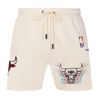 NBA CHICAGO BULLS ECHO LOGO MEN'S FLEECE SHORT (EGGSHELL)