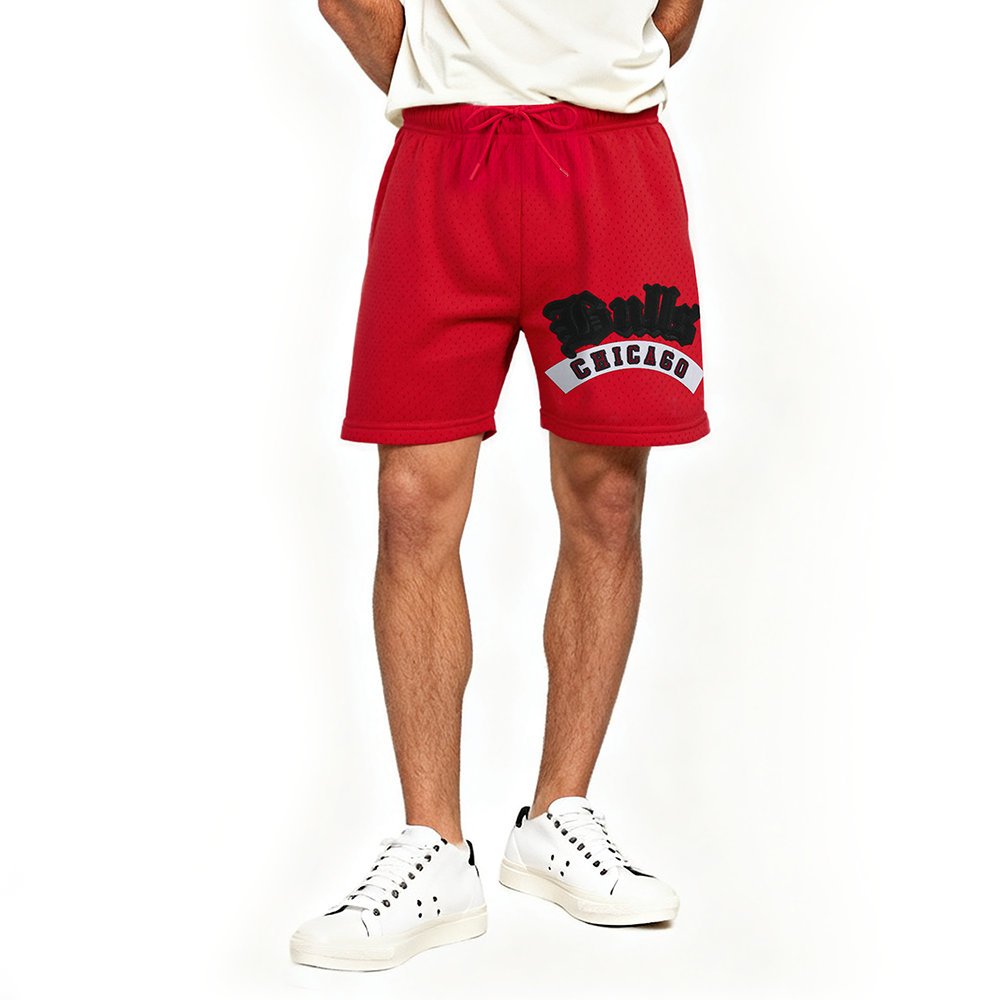 NBA CHICAGO BULLS BEST OF SHORT EN FILET POUR HOMME (ROUGE)