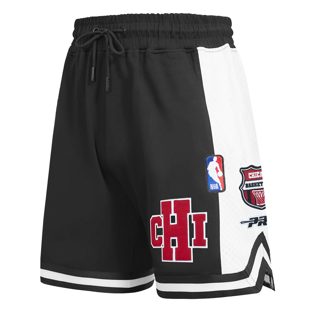 NBA CHICAGO BULLS LETTERMAN SHORT DE SPORT POUR HOMME (NOIR)