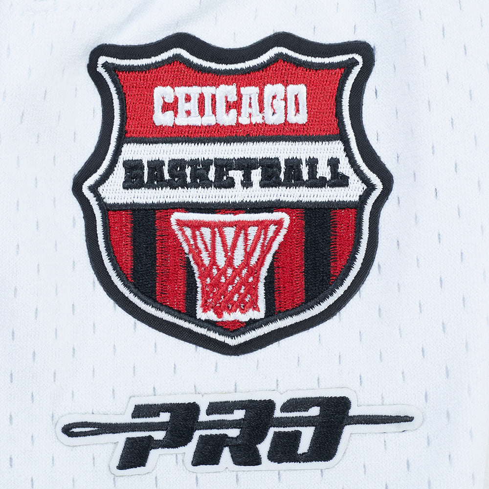 NBA CHICAGO BULLS LETTERMAN SHORT DE SPORT POUR HOMME (NOIR)