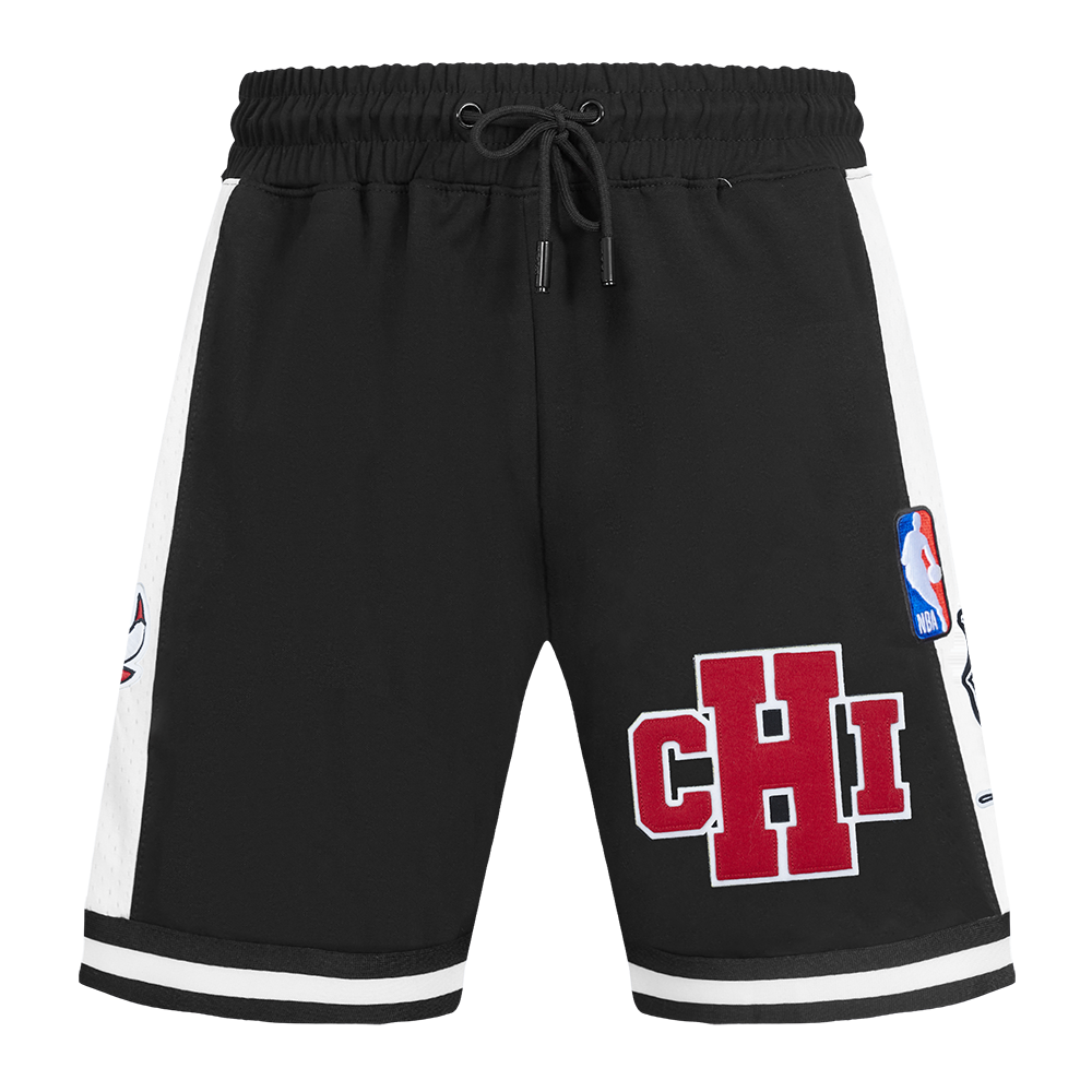 NBA CHICAGO BULLS LETTERMAN SHORT DE SPORT POUR HOMME (NOIR)