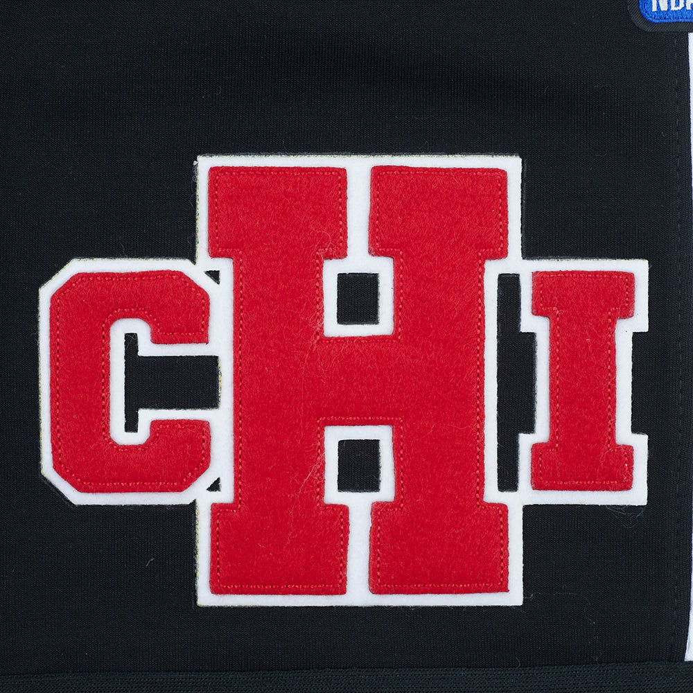 NBA CHICAGO BULLS LETTERMAN SHORT DE SPORT POUR HOMME (NOIR)