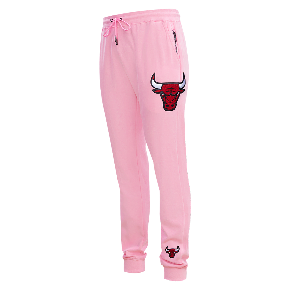 NBA CHICAGO BULLS CLASSIC CHENILLE PANTALON JOGGER POUR HOMME (ROSE)