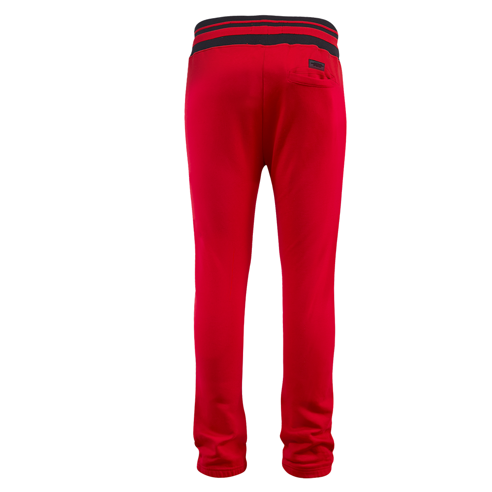 NBA CHICAGO BULLS SCRIPT TAIL PANTALON OUATÉ EN MOLLETON CÔTELÉ POUR HOMME (ROUGE/NOIR)
