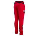 NBA CHICAGO BULLS SCRIPT TAIL PANTALON OUATÉ EN MOLLETON CÔTELÉ POUR HOMME (ROUGE/NOIR)