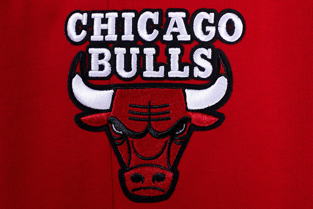 NBA CHICAGO BULLS SCRIPT TAIL PANTALON OUATÉ EN MOLLETON CÔTELÉ POUR HOMME (ROUGE/NOIR)