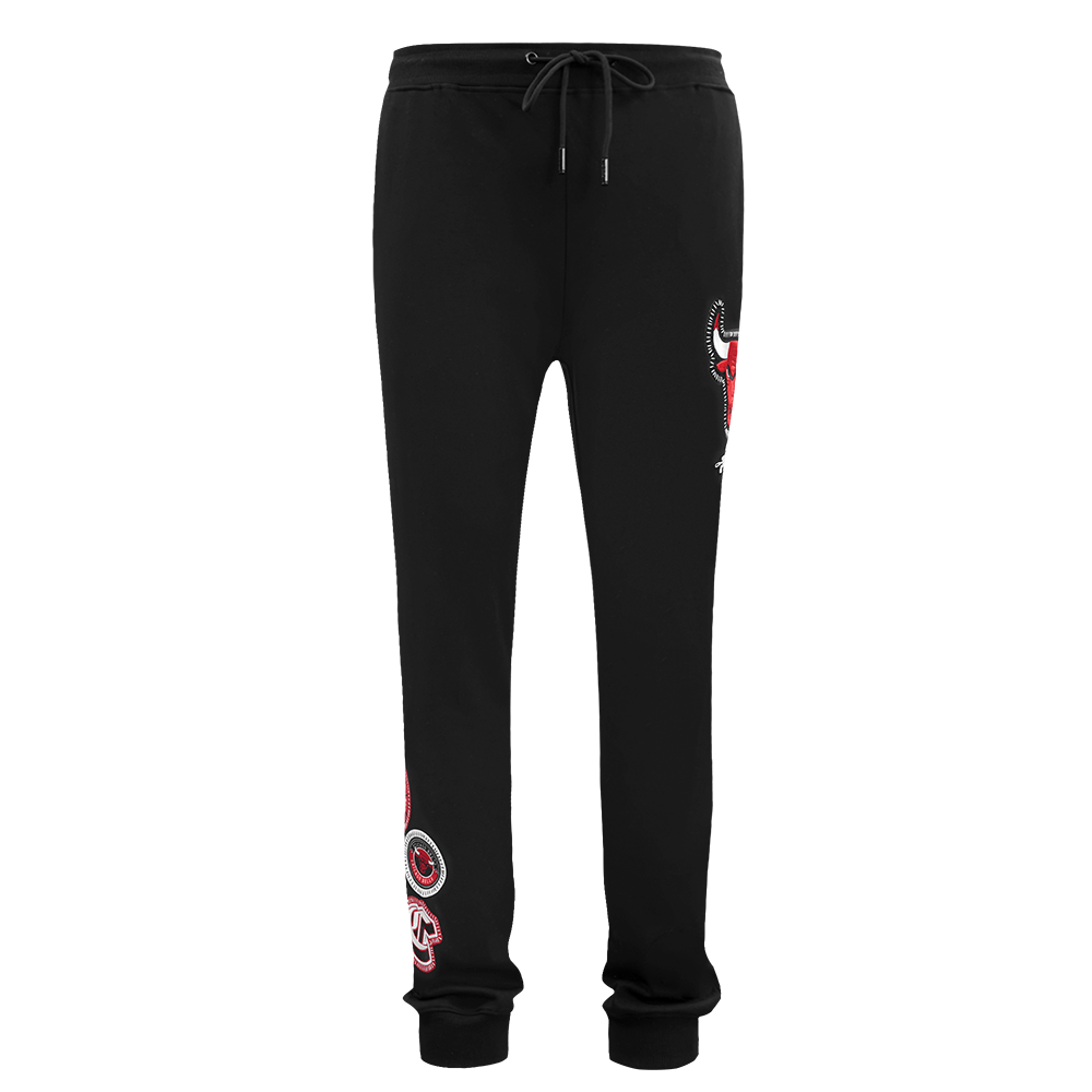 NBA CHICAGO BULLS DIY PICK STITCH MEN'S DOUBLE KNIT JOGGER (BLACK)