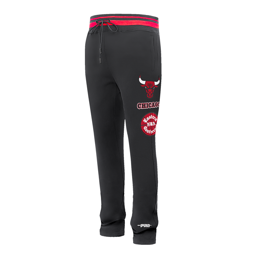NBA CHICAGO BULLS RETRO CLASSICS MEN'S PANTS (BLACK/RED/BLACK)
