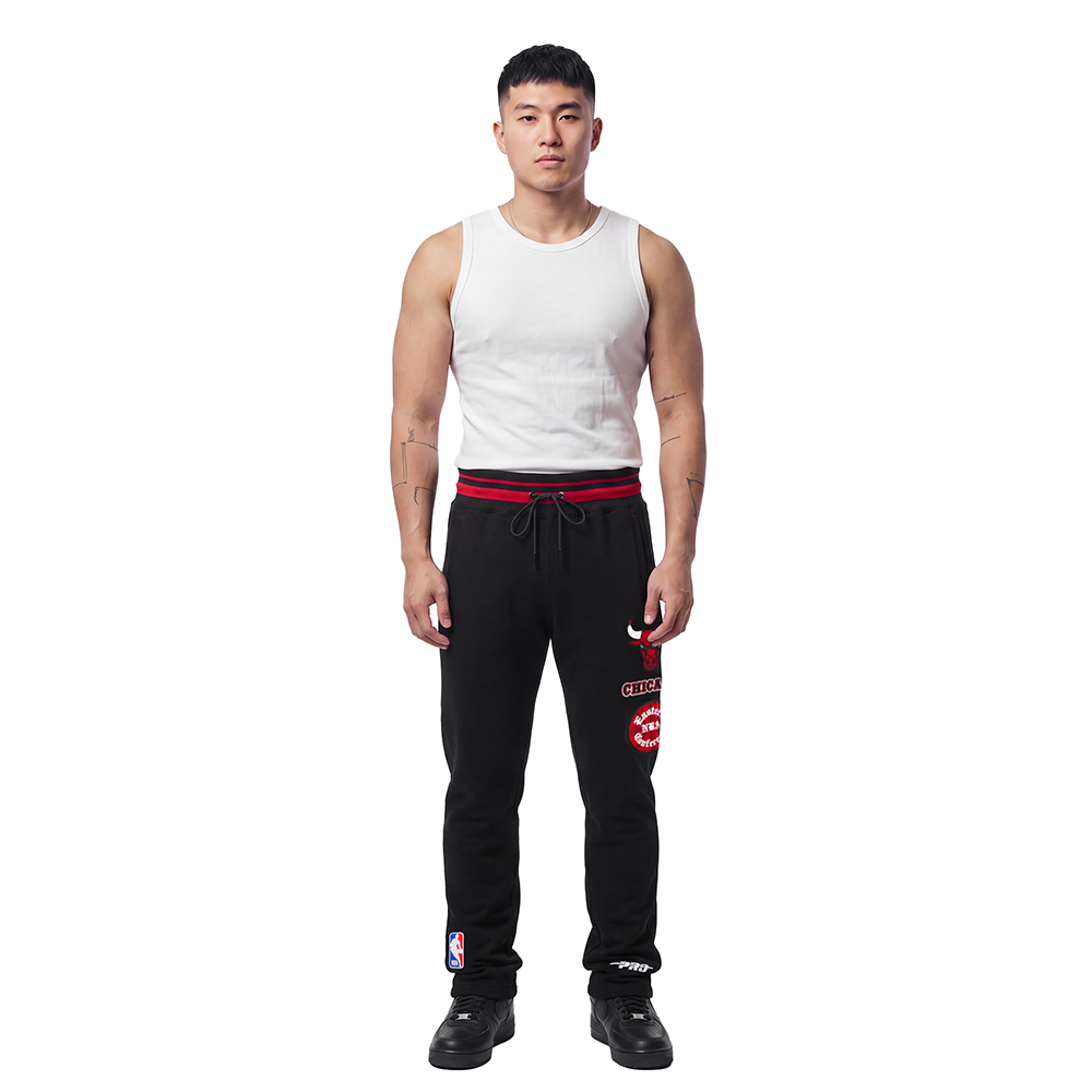 NBA CHICAGO BULLS RETRO CLASSICS MEN'S PANTS (BLACK/RED/BLACK)