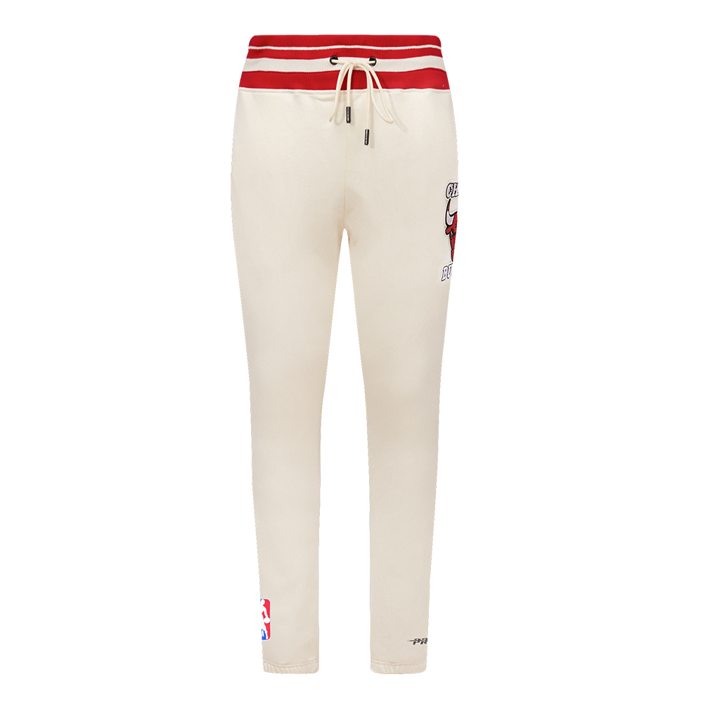 NBA CHICAGO BULLS RETRO CLASSIC PANTALON OUATÉ POUR HOMME (COQUILLE D'ŒUF/ROUGE)
