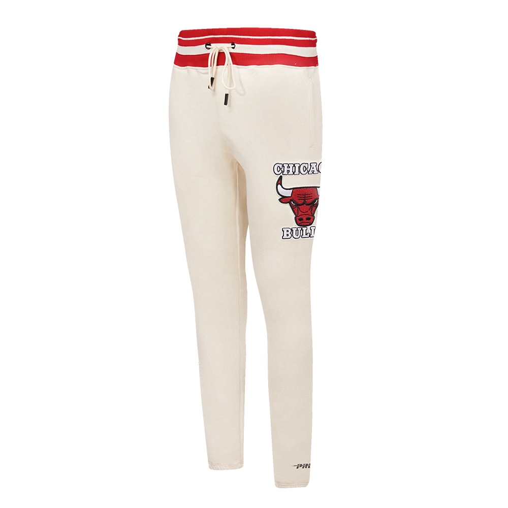NBA CHICAGO BULLS RETRO CLASSIC PANTALON OUATÉ POUR HOMME (COQUILLE D'ŒUF/ROUGE)