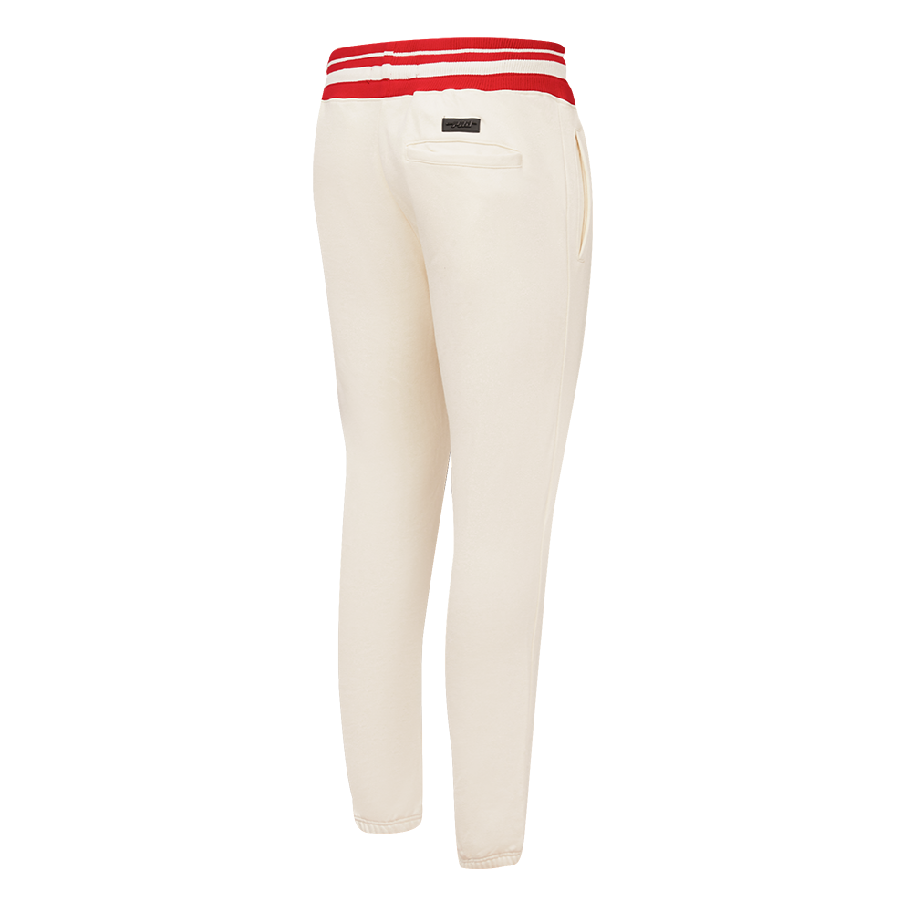 NBA CHICAGO BULLS RETRO CLASSIC PANTALON OUATÉ POUR HOMME (COQUILLE D'ŒUF/ROUGE)