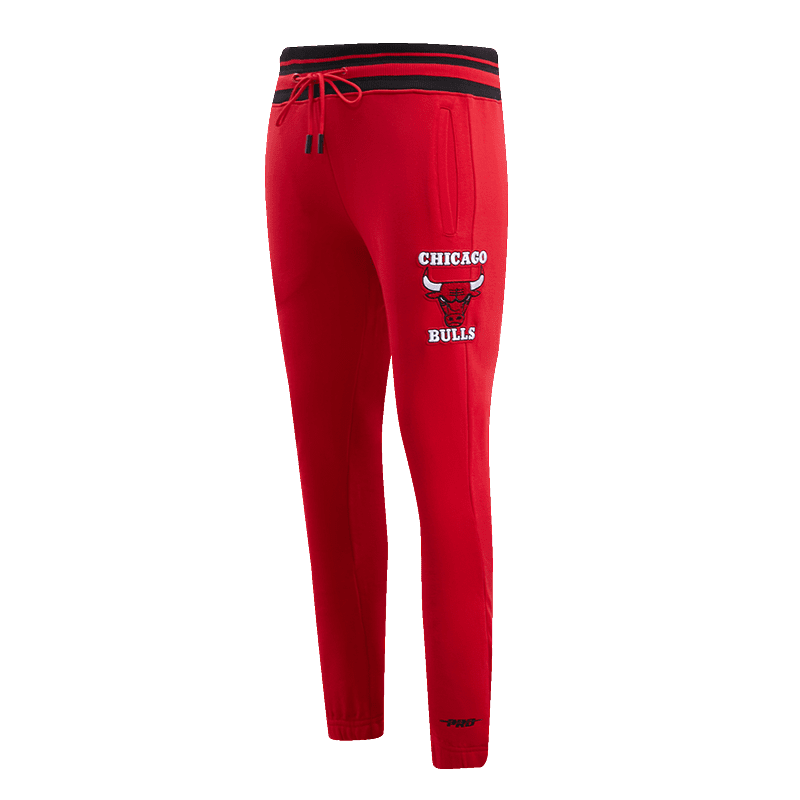 NBA CHICAGO BULLS RETRO CLASSIC PANTALON OUATÉ POUR HOMME (ROUGE/NOIR)