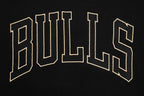 NBA CHICAGO BULLS CHANDAIL À CAPUCHON NOIR ET OR EN MAILLE DOUBLE POUR HOMME (NOIR)