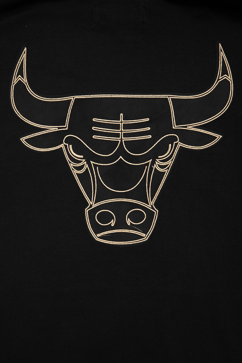 NBA CHICAGO BULLS CHANDAIL À CAPUCHON NOIR ET OR EN MAILLE DOUBLE POUR HOMME (NOIR)