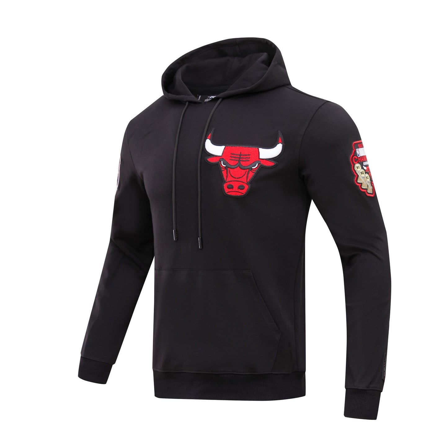 NBA CHICAGO BULLS CLASSIC CHENILLE MEN'S PULLOVER HOODIE (BLACK)