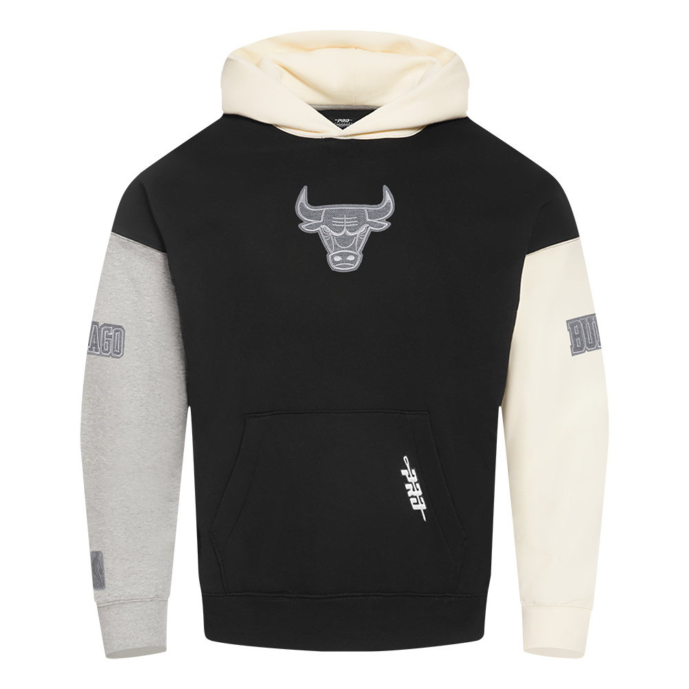 NBA CHICAGO BULLS REVERSE FRENCH TERRY CHANDAIL À CAPUCHON EN MOLLETON À BLOCS DE COULEUR POUR HOMME