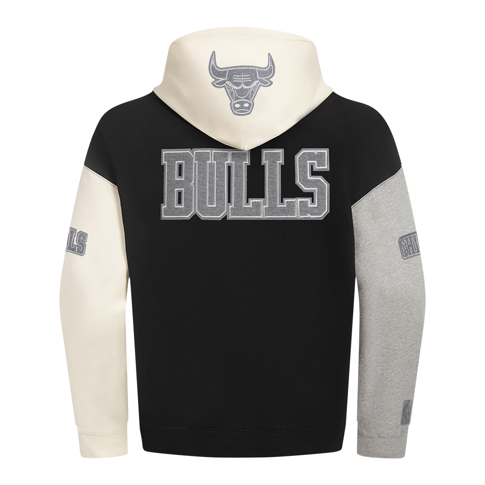 NBA CHICAGO BULLS REVERSE FRENCH TERRY CHANDAIL À CAPUCHON EN MOLLETON À BLOCS DE COULEUR POUR HOMME