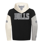 NBA CHICAGO BULLS REVERSE FRENCH TERRY CHANDAIL À CAPUCHON EN MOLLETON À BLOCS DE COULEUR POUR HOMME