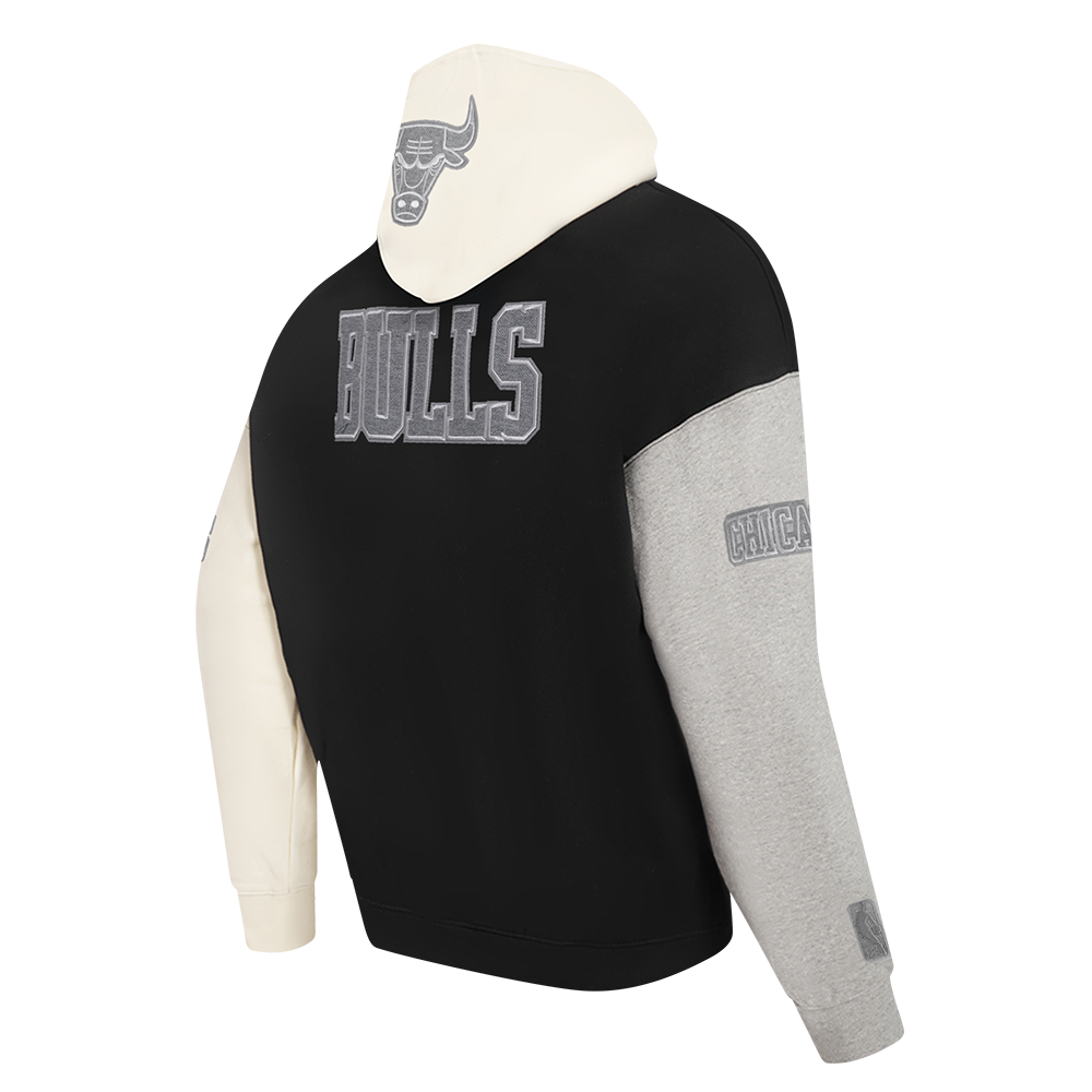 NBA CHICAGO BULLS REVERSE FRENCH TERRY CHANDAIL À CAPUCHON EN MOLLETON À BLOCS DE COULEUR POUR HOMME
