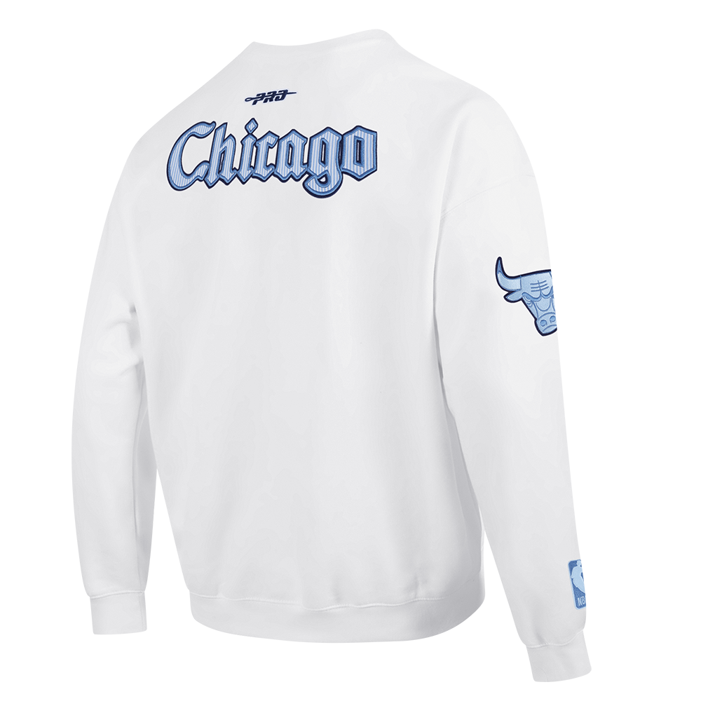 NBA CHICAGO BULLS COUNTRY CLUB CHANDAIL À COL ROND EN MOLLETON À ÉPAULES TOMBANTES POUR HOMME (BLANC)