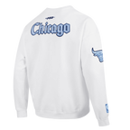 NBA CHICAGO BULLS COUNTRY CLUB CHANDAIL À COL ROND EN MOLLETON À ÉPAULES TOMBANTES POUR HOMME (BLANC)