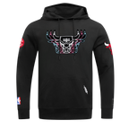 NBA CHICAGO BULLS ECHO LOGO CHANDAIL À CAPUCHON EN MOLLETON POUR HOMME (NOIR)